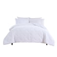 thumbnail image 2 of Videri Home Flannel Sherpa Comforter Set All Season Hollow Fiber Fill (White, King), 2 of 7