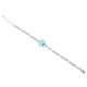 thumbnail image 4 of Pulsera de cuentas de vidrio cuadradas con agujero grande, cuentas de vidrio azules, pulsera geométrica para decoración, regalo (pulsera de oro blanco), 4 of 14