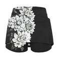 thumbnail image 3 of Women Floral Printed Workout Skirt Skorts Casual Stretchy High Waisted Gym Yoga Tennis Skorts with Mini Skirts, 3 of 6
