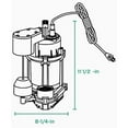 Zoeller 1/2 HP Submersible Sump Pump, Cast Iron, 60 GPM, Basement Water