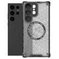 thumbnail image 1 of For Samsung Galaxy S25 Ultra Case Compatible with MagSafe Honeycomb Design TPU PC Phone Cover - Grey, 1 of 5