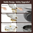 thumbnail image 6 of Chafing Dish Buffet Set 5QT Round Half-Gold Plated Stainless Steel Chafing Dish with Stainless Steel Lid,2-Pack,Buffet Warmer Set,for Home Gatherings, Christmas Parties, Catering Events, 6 of 11