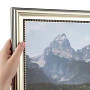 ArtToFrames 14" x 50" Silver Picture Frame, 14x50 inch Silver Wood Poster Frame (WOM-5023)