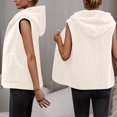 thumbnail image 4 of WTOBBY Women's Double Faced Coral Fleece Vest Winter Thickened Padded Warm Gilet Sleeveless Plus Size Waistcoat Reversible Insulated Outerwear for Extreme Cold Weather,White XL, 4 of 4