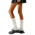 thumbnail image 2 of Wuxian Wool Socks For Women Knitted Leg Warmers Winter Cozy Soft Thermal Leg Sleeves Stretchable Boot Ankle Socks Stylish Comfy Dailywear,White,One Size, 2 of 4