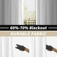 thumbnail image 4 of DriftAway Lily White Voile Sheer & Blackout Curtain Liner Single Panel Off-White 52" W x 84" L, 4 of 6
