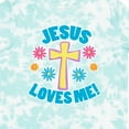 thumbnail image 4 of Inktastic Easter Jesus Loves Me with Cross and Flowers Boys or Girls Toddler T-Shirt, 4 of 5