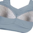 thumbnail image 7 of Gymayou Womens Seamless Sports Bras No Underwire Mesh Breathable Full Coverage Support Yoga Running Bras Light Blue 5XL, 7 of 7
