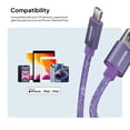 thumbnail image 5 of Powertek USB-A to Lightning Cable, Fast Charging iPhone Charger Cord, Durable Tangle-Resistant Sync Cable, Purple Glitter, 6FT, 5 of 5