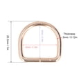 thumbnail image 2 of YSTINNG 20Pcs Metal D Rings Durable Iron Fadeless Color Wide Application Exquisite D Rings for DIY Handbag Backpack 3x20x20mm B311-954, 2 of 7