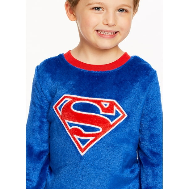 Superman Boys Sleepwear Fleece Kids 2 Piece Pajama Set 2 Walmart