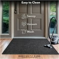 thumbnail image 5 of Koeckritz Rugs 4'x8' Charcoal Heavy Duty Non-Slip Indoor/Outdoor All-Weather Mat For Home, 5 of 7