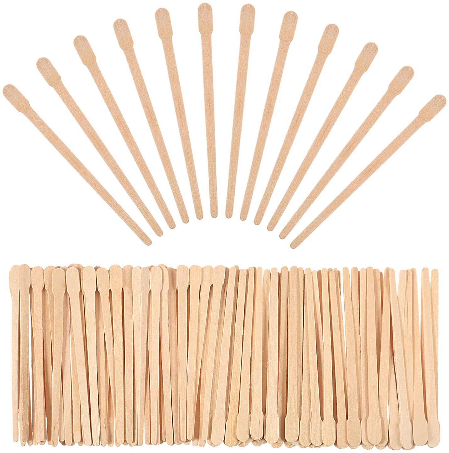500 Pieces Brow Wax Sticks Small Wax Spatulas Applicator Wood Craft Sticks  for Hair Removal Eyebrow Lip, Nose Wax Applicator Sticks 