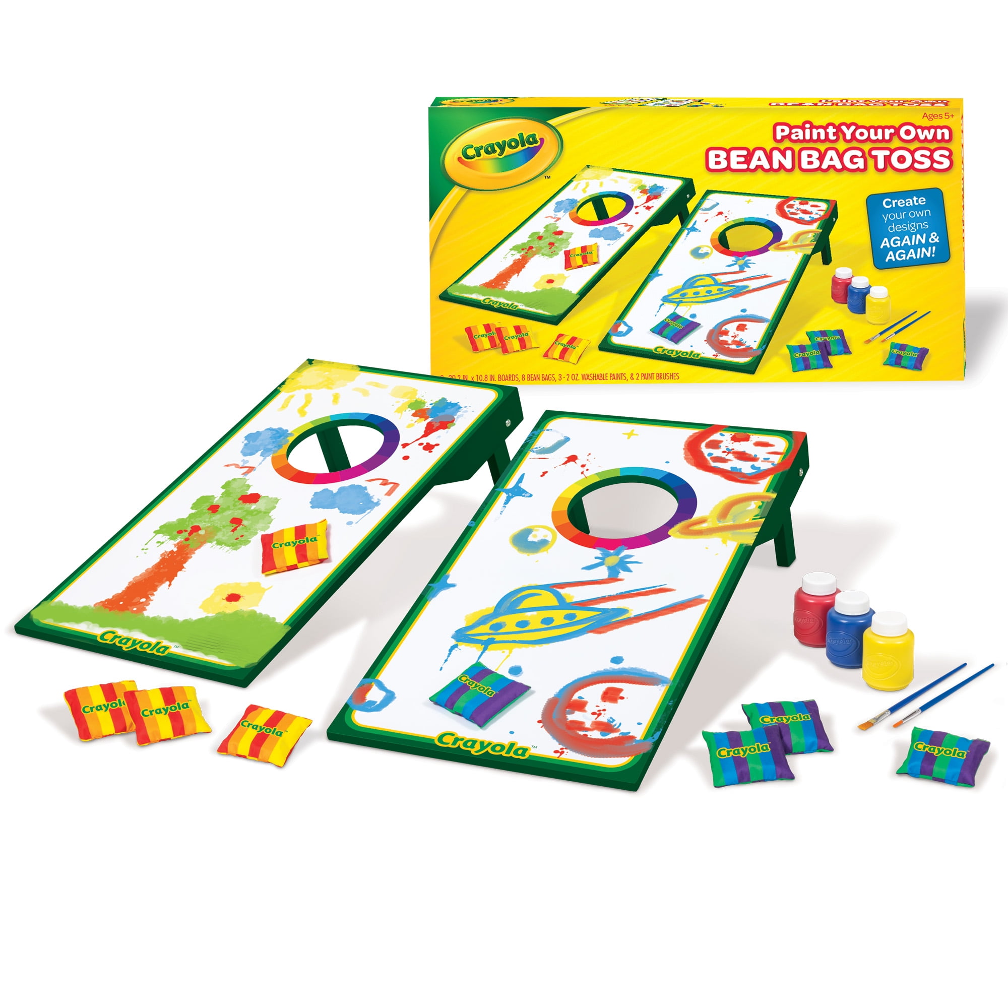 Crayola Paint Your Own Bean Bag Toss Kids Indoor DIY Cornhole Paint