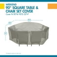 thumbnail image 3 of Duck Covers Weekend Water-Resistant 90 Inch Outdoor Square Table & Chair Cover with Integrated Duck Dome, Moon Rock, 3 of 14