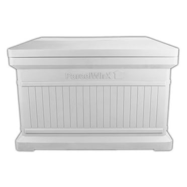 RTS Home Accents ParcelWirx Horizontal Large Package Delivery Box with Lift Off Lid, Slate Gray Color