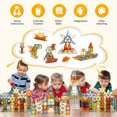 thumbnail image 4 of Set de construcción de azulejos magnéticos HarworLife, 100 unidades, para niños de 3 a 8 años, 4 of 7