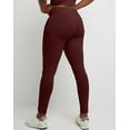 thumbnail image 3 of Hanes Originals Women's Stretch Jersey Hi-Rise Leggings, 27" Mulled Berry S, 3 of 5