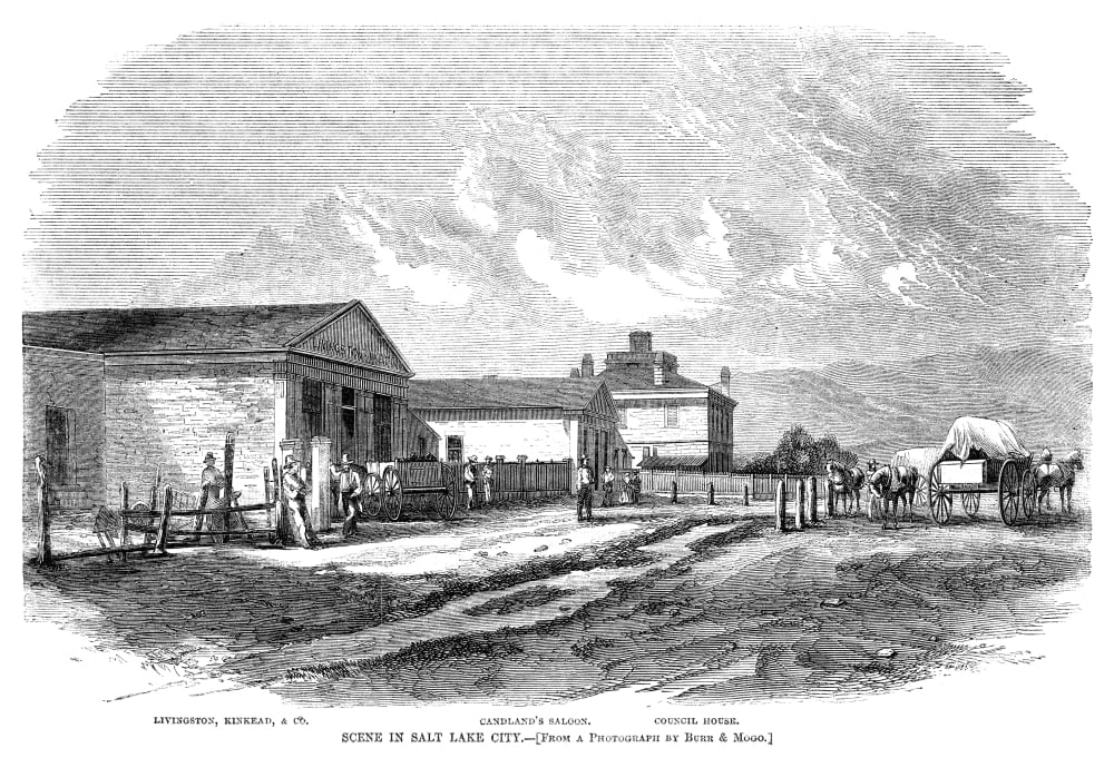 Utah Salt Lake City, 1858. /Nlivingston, Kinkead & Co.; Candland'S