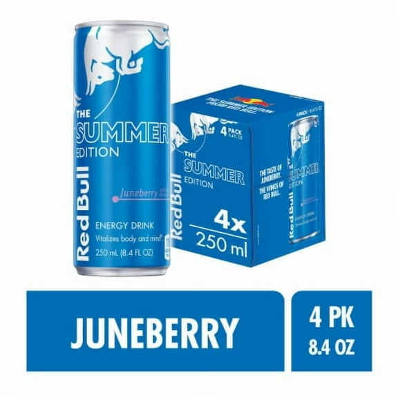 Red Bull Sea Blue Edition Juneberry Energy Drink Multipack Cans 4 pk / 8.4 fl oz.