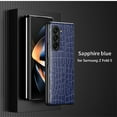 thumbnail image 2 of Decase for Samsung Galaxy Z Fold 5 Stylish Luxury Leather Case Crocodile Skin Texture Full Body Protection Anti-Slip Shockproof Slim Lightweight Cover for Galaxy Z Fold 5 2023,Blue, 2 of 8