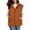 Orange, variant on Fnooota Womens Puffer Vest, Lightweight Lapel Collar Zip up Sleeveless Winter Outerwear with Pockets Beige Size S-2XL