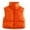 Orange, variant on Hotian Women Winter Crop Puffer Vest Jacket Sleeveless Padded Gilet Khaki M