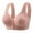 Pink, variant on WREESH Push-Up Bra Full-Figure Bra Women Fixed Cup Front Button Bra Women Plus Size No Underwire Bras Bra Thin Cut Perforated Cup Breathable Bra Bra Underwear Beige