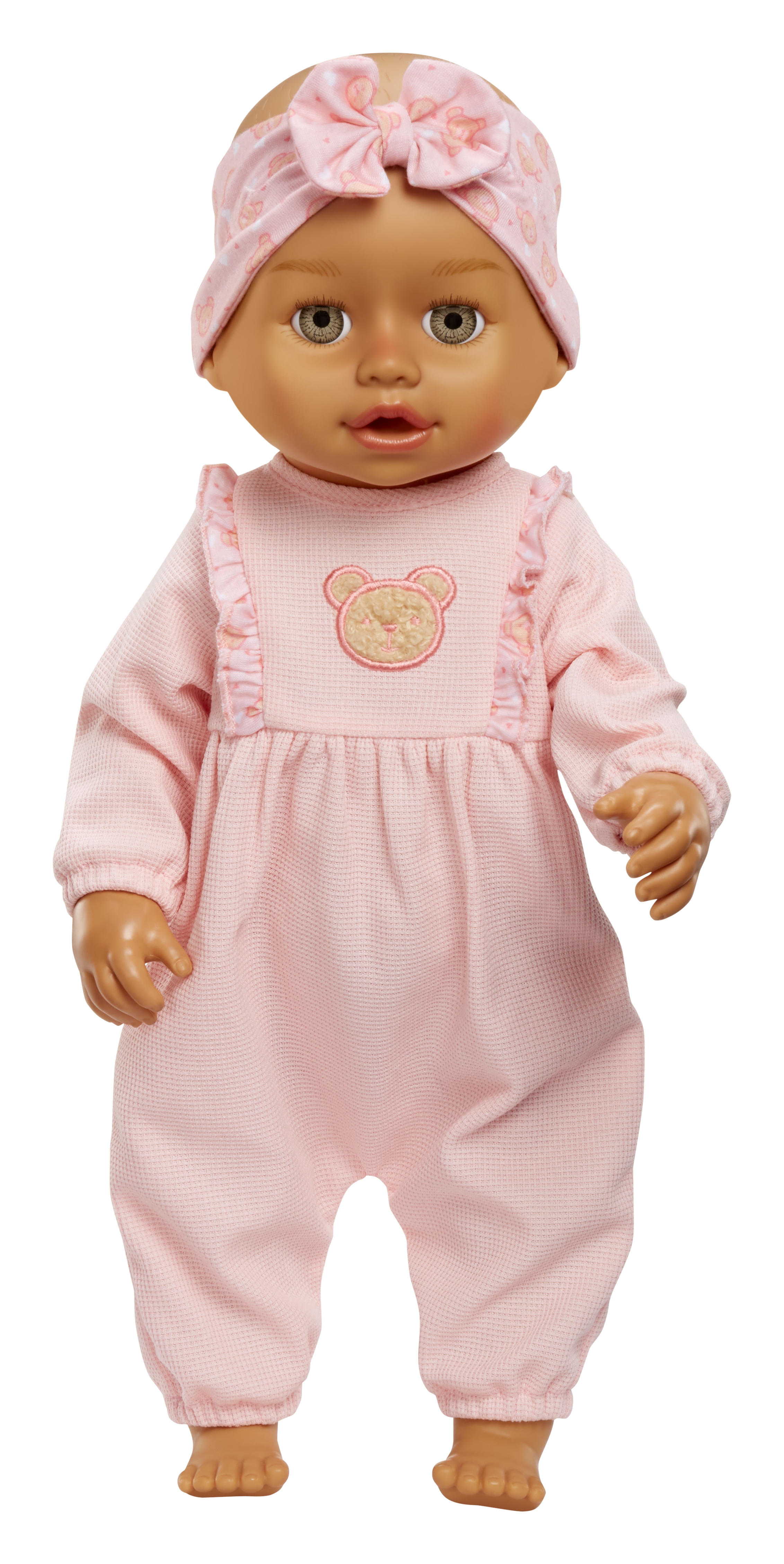 Baby Born Learn to Walk Baby Doll Olivia - Gray-Green Eyes, Realistic Features, Kids Ages 3+, Walks, Crawls, Sits & Kicks, Eyes Open & Close, Sounds