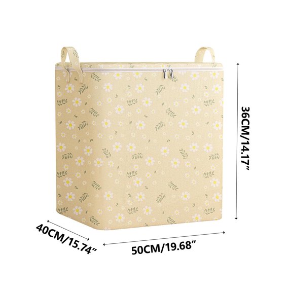 Large-Capacity Foldable Non-Woven Storage Bag with Two-Way Zipper | Handheld Quilt & Clothing Organizer for Travel & Moving | Space-Saving Storage Basket