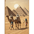 thumbnail image 3 of LUUFILx Egyptian Themed Desert Pyramid Scene Backdrop Banner Party Decorations, 3 of 7