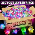 thumbnail image 4 of Anillos LED que brillan en la oscuridad, paquete a granel de 300 unidades para niños y adultos, 4 of 7