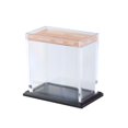 thumbnail image 1 of Caja de almacenamiento en mini, decoración transparente, contenedor 1:12 para casas de muñecas, Micro paisaje, diseño de escena de vida, accesorios DIY Negro CUTICAT Estante organizador, 1 of 7