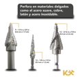 thumbnail image 5 of 10 Brocas Escalonada Circular Avellanadora Sacabocado Madera Kingsman 211150, 300150, 5 of 5