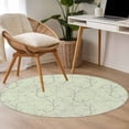thumbnail image 4 of Sage Green Branches Round Area Rug 3Ft Washable Small Circle Rugs for Kitchen Entryway, Vintage Art Farmhouse Non-Slip Carpet Floor Mats Indoor Outdoor Carpet Runner Aesthetic Home Decor, 4 of 8