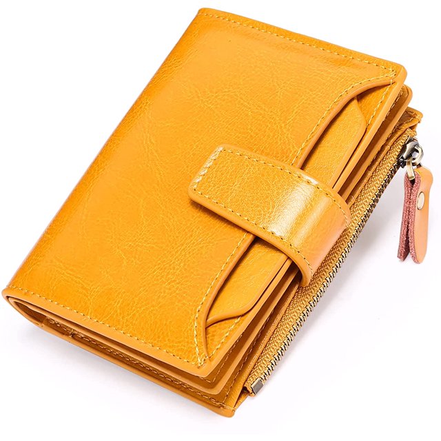 GHSDFBB Small Wallet for Women Genuine Leather Bifold Compact RFID Blocking Small Womens Wallet