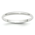 thumbnail image 1 of Solid 10k White Gold 2mm Half Round Wedding Band Size 4.5, 1 of 4