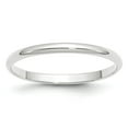 thumbnail image 1 of 10k White Gold 2mm Plain Classic Dome Wedding Band Ring Size 9, 1 of 5