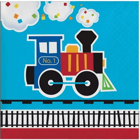 192 Count Bulk Pack All Aboard Train Beverage Napkins