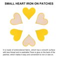 thumbnail image 4 of Unique Bargains Hearts Patches Yellow Iron-On Patch Sew Embroidered Applique 2.8x2.68 Inch Clothing Repair Backpack 20Pcs, 4 of 6