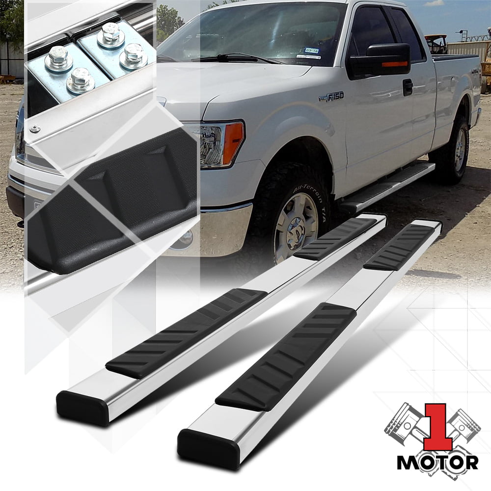 Stainless Steel Running Board 4.75" Step Nerf Bar for 0414 F150/F250 Ext Cab 05 06 07 08 09 10