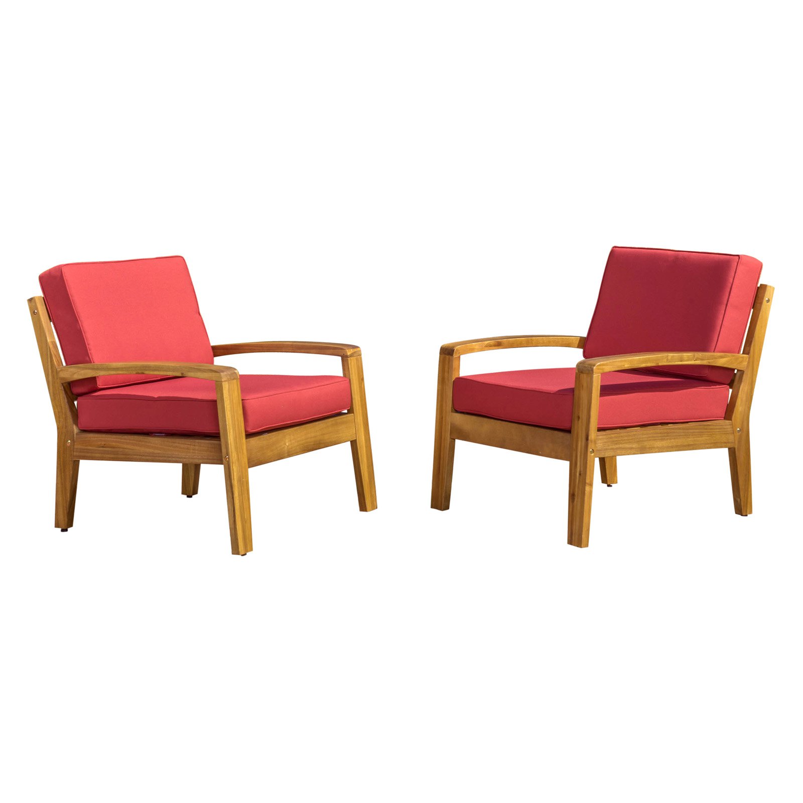 Gorlomi Wooden Patio Club Chairs with Cushions - image 1 of 6