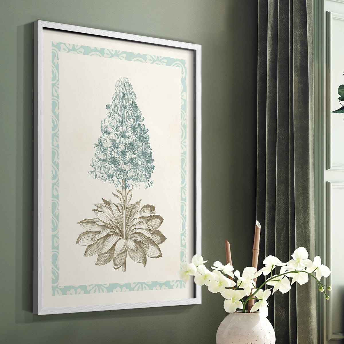 Willow Blue Besler VI Framed Print - Solid Wood in Single Picture Frame Solid Wood 2 Framed Print