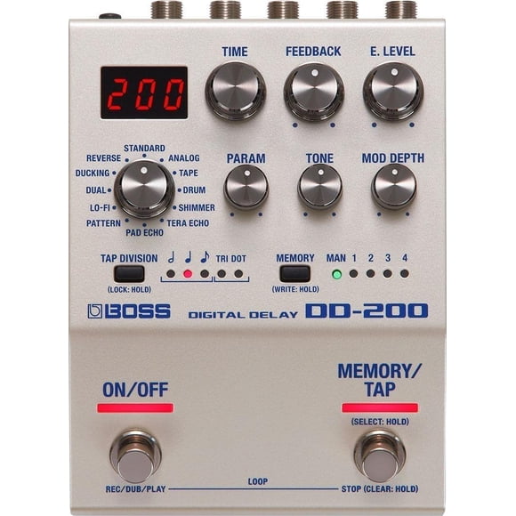Delay Digital Boss DD-200 con 12 Modos Y Looper