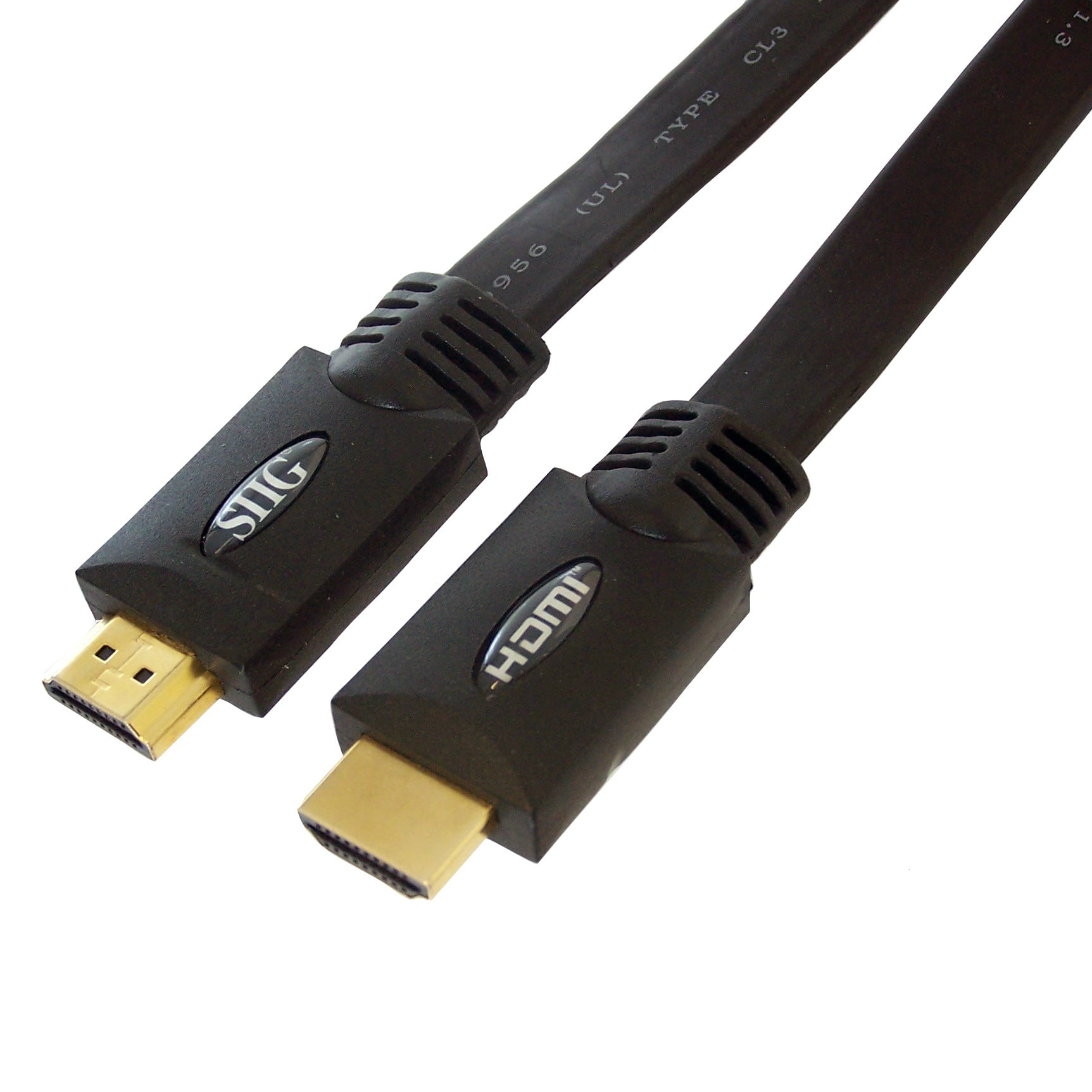 SIIG CB-HM0312-S1 32.8 ft. Black Connector A: 1 x HDMI, Male Connector B: 1 x HDMI, Male Flat HDMI Cable