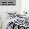 thumbnail image 2 of PiccoCasa Bohemian Duvet Cover Set 4 Piece Microfiber Bedding for Twin Bed, White and Black, 2 of 6