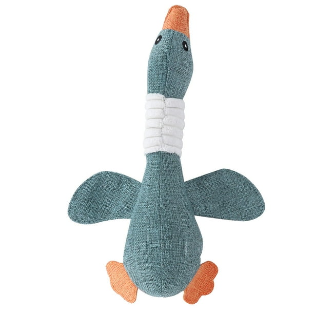 Fun and Durable Dog Chew Toy, Squeaky Goose, Interactive, Purplish Blue