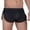 Black, variant on Mens Sexy Ice Silk Boxer Briefs Underwear Low Rise Split Bulge Enhancing Pouch Trunks Lounge Boxers Underwear