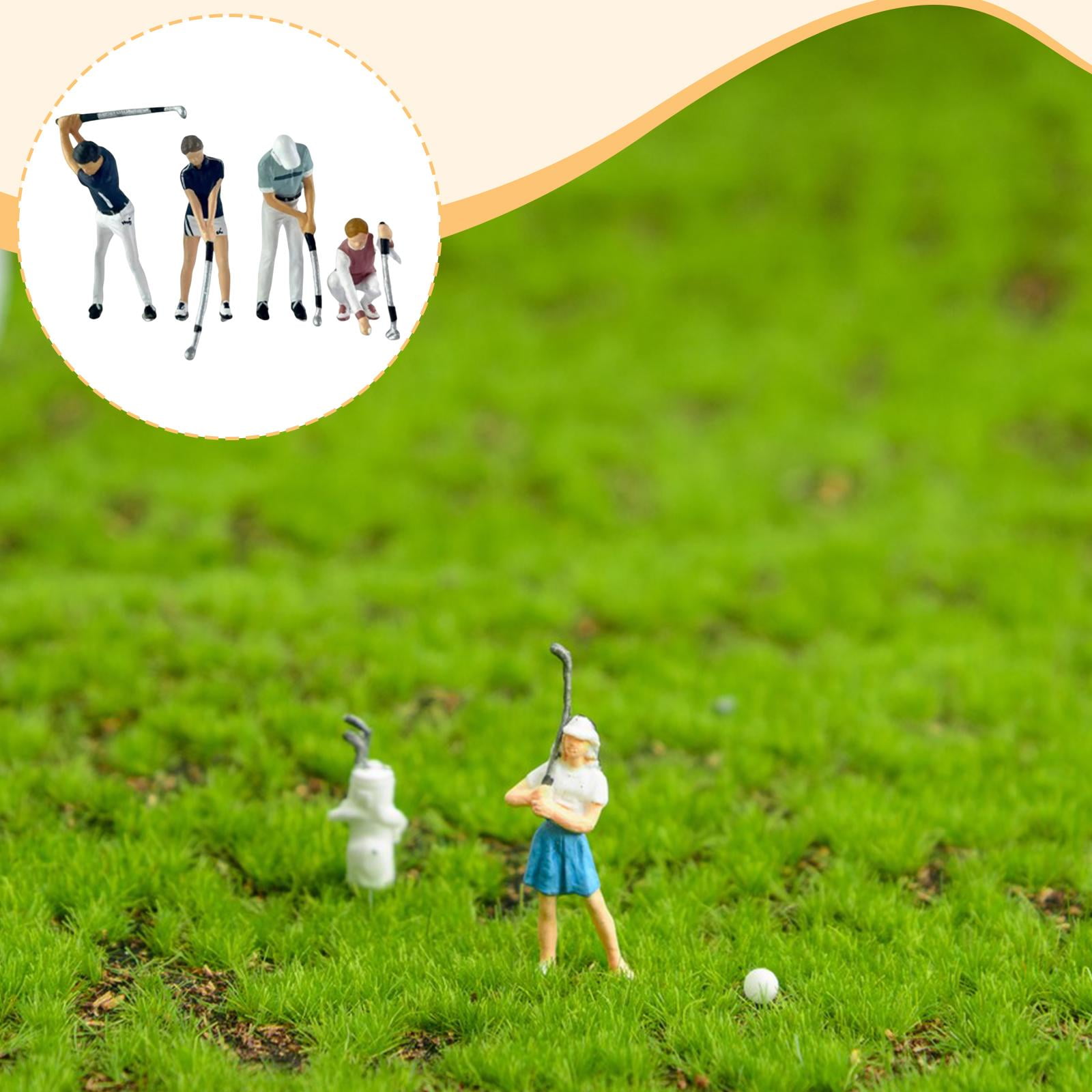 4 Pieces S Scale 1/64 Small Figure Tiny People Models Resin Material for Architectural Building Diorama