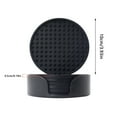 thumbnail image 3 of Round Silicone Coasters Set of 6 with Holder, Thick Non-Slip Heat Resistant Cup Mat for Cold and Hot Drinks, Tabletop Protector for Home and Office Black, 3 of 3